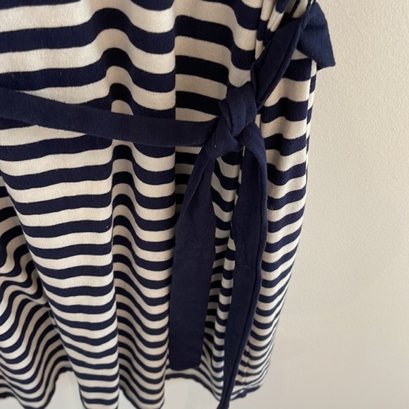 Nautical navy & cream tie waisted dress - Picture 4 of 5